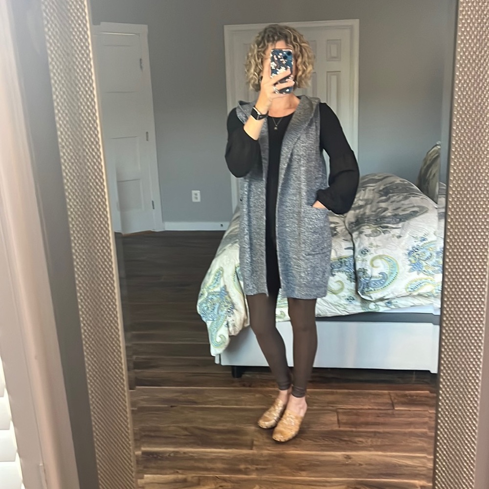 Anthropologie hooded sweater vest